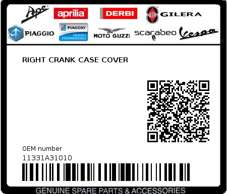 Product image: Sym - 11331A31010 - RIGHT CRANK CASE COVER 