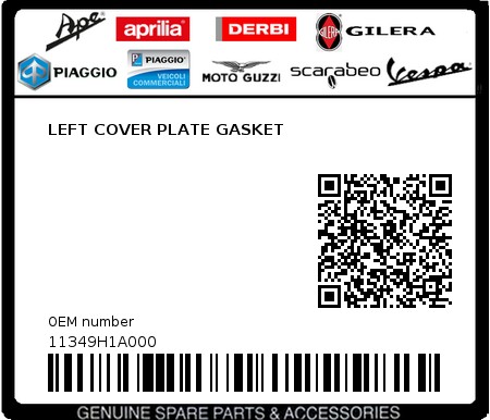 Product image: Sym - 11349H1A000 - LEFT COVER PLATE GASKET  0