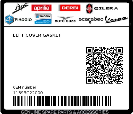 Product image: Sym - 11395G22000 - LEFT COVER GASKET 