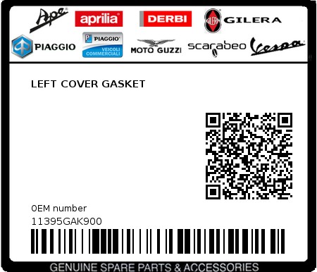 Product image: Sym - 11395GAK900 - LEFT COVER GASKET 