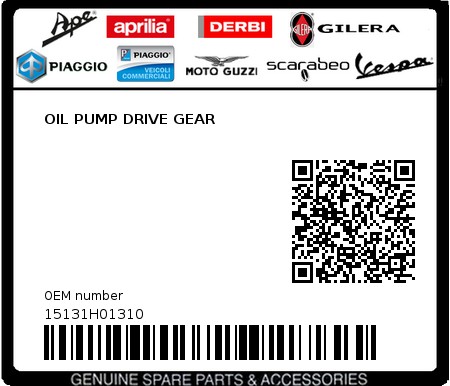 Product image: Sym - 15131H01310 - OIL PUMP DRIVE GEAR  0
