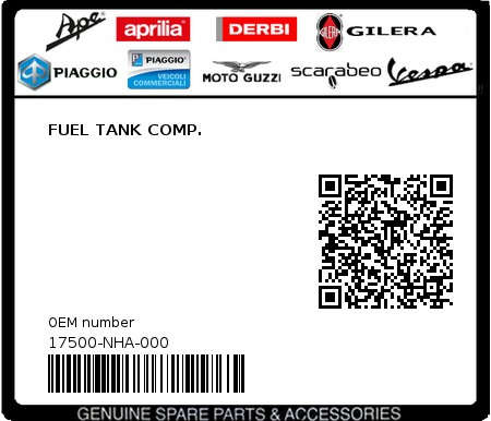 Product image: Sym - 17500-NHA-000 - FUEL TANK COMP. 