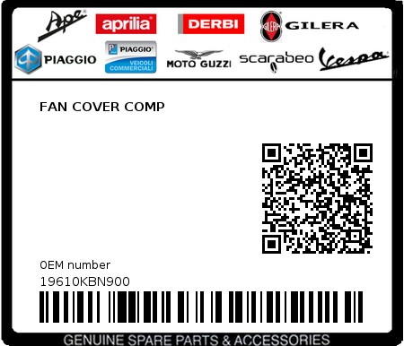 Product image: Sym - 19610KBN900 - FAN COVER COMP  0