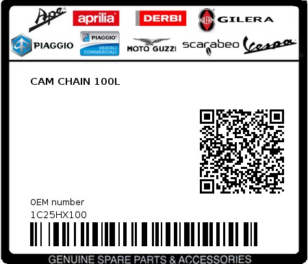 Product image: Sym - 1C25HX100 - CAM CHAIN 100L  0