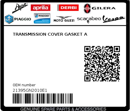 Product image: Sym - 21395GN2010E1 - TRANSMISSION COVER GASKET A 