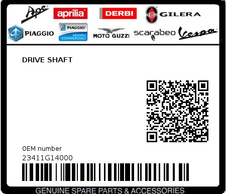 Product image: Sym - 23411G14000 - DRIVE SHAFT  0