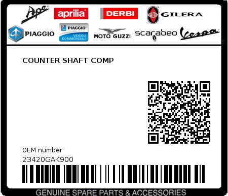 Product image: Sym - 23420GAK900 - COUNTER SHAFT COMP  0