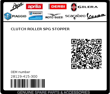 Product image: Sym - 28129-415-300 - CLUTCH ROLLER SPG STOPPER  0