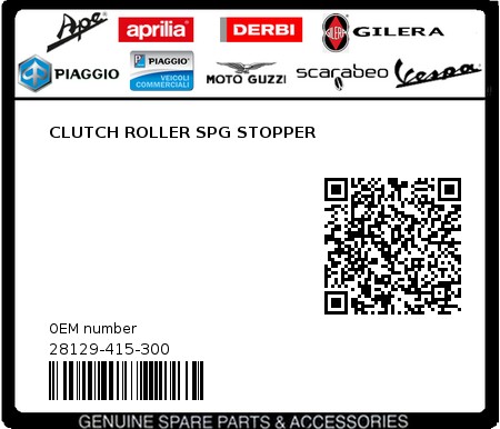 Product image: Sym - 28129-415-300 - CLUTCH ROLLER SPG STOPPER 