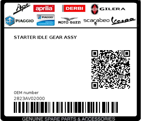 Product image: Sym - 2823AV02000 - STARTER IDLE GEAR ASSY  0