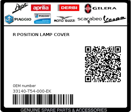 Product image: Sym - 33140-T54-000-EK - R POSITION LAMP COVER 