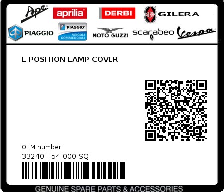 Product image: Sym - 33240-T54-000-SQ - L POSITION LAMP COVER 