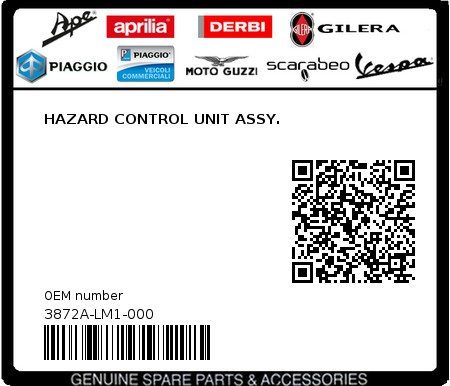 Product image: Sym - 3872A-LM1-000 - HAZARD CONTROL UNIT ASSY.  0