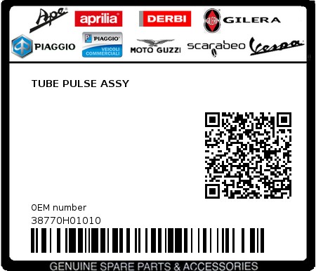 Product image: Sym - 38770H01010 - TUBE PULSE ASSY  0