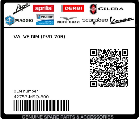 Product image: Sym - 42753-M9Q-300 - VALVE RIM (PVR-70B)  0