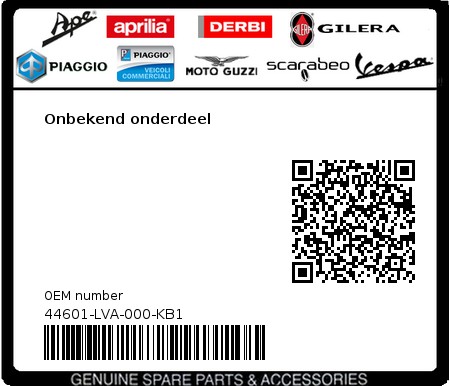 Product image: Sym - 44601-LVA-000-KB1 - Onbekend onderdeel 