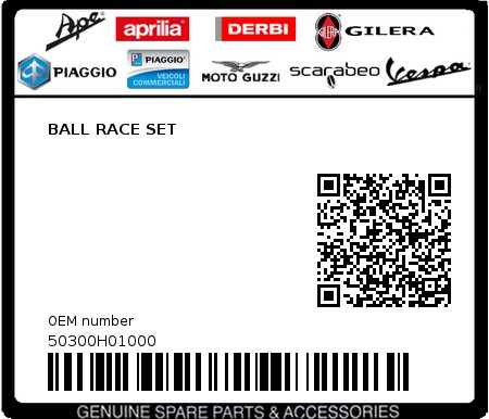 Product image: Sym - 50300H01000 - BALL RACE SET 