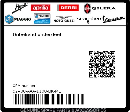 Product image: Sym - 52400-AAA-1100-BK-M1 - Onbekend onderdeel 