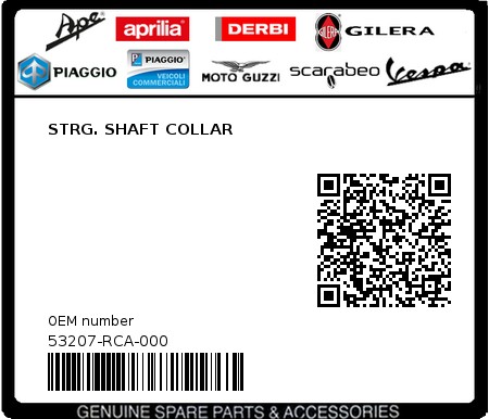 Product image: Sym - 53207-RCA-000 - STRG. SHAFT COLLAR 