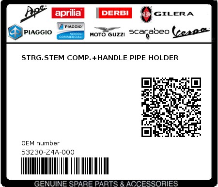 Product image: Sym - 53230-Z4A-000 - STRG.STEM COMP.+HANDLE PIPE HOLDER  0