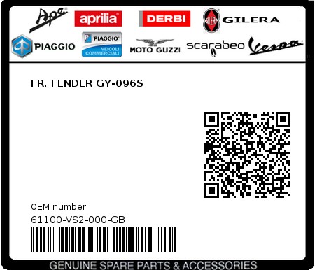 Product image: Sym - 61100-VS2-000-GB - FR. FENDER GY-096S  0