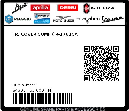 Product image: Sym - 64301-T53-000-HN - FR. COVER COMP ( R-1762CA 