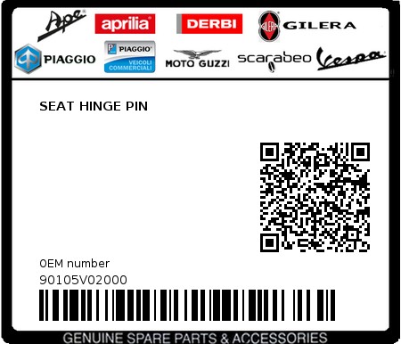 Product image: Sym - 90105V02000 - SEAT HINGE PIN  0