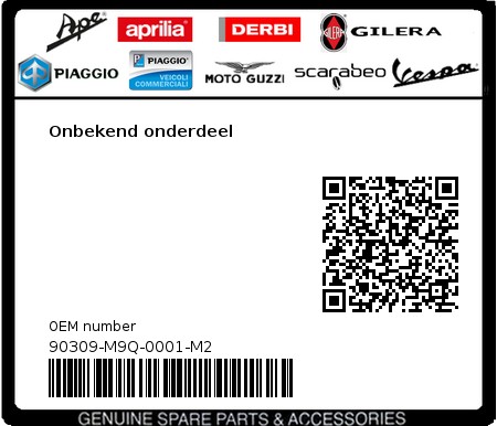 Product image: Sym - 90309-M9Q-0001-M2 - Onbekend onderdeel  0