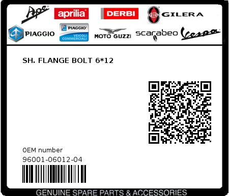 Product image: Sym - 96001-06012-04 - SH. FLANGE BOLT 6*12 