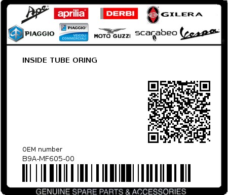 Product image: Sym - B9A-MF605-00 - INSIDE TUBE ORING  0