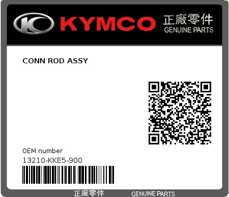 Product image: Kymco - 13210-KKE5-900 - CONN ROD ASSY  0