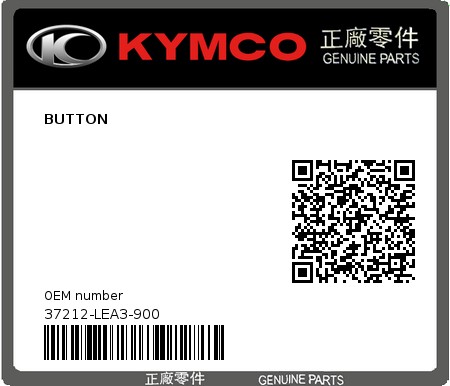 Product image: Kymco - 37212-LEA3-900 - BUTTON  0