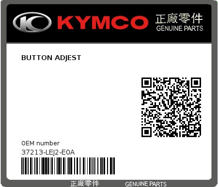 Product image: Kymco - 37213-LEJ2-E0A - BUTTON ADJEST 