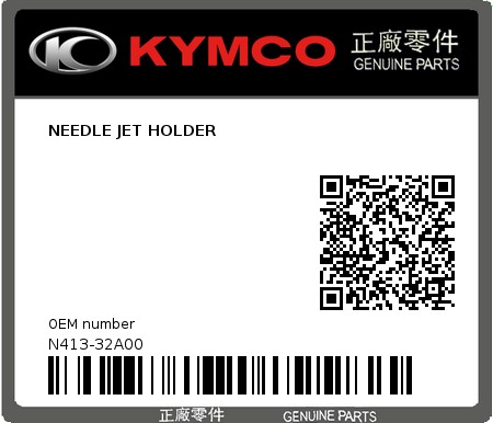 Product image: Kymco - N413-32A00 - NEEDLE JET HOLDER  0