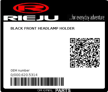 Product image: Rieju - 0/000.620.5314 - BLACK FRONT HEADLAMP HOLDER  0