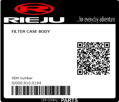 Product image: Rieju - 0/000.910.0194 - FILTER CASE BODY  0