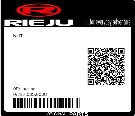 Product image: Rieju - 0/227.005.0008 - NUT  0
