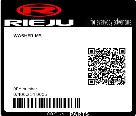 Product image: Rieju - 0/400.214.0005 - WASHER M5  0