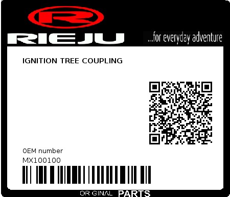 Product image: Rieju - MX100100 - IGNITION TREE COUPLING 