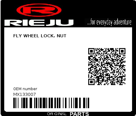 Product image: Rieju - MX133007 - FLY WHEEL LOCK. NUT 