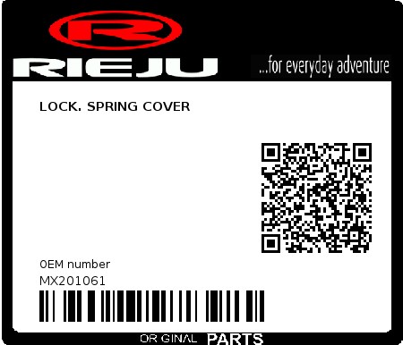 Product image: Rieju - MX201061 - LOCK. SPRING COVER  0