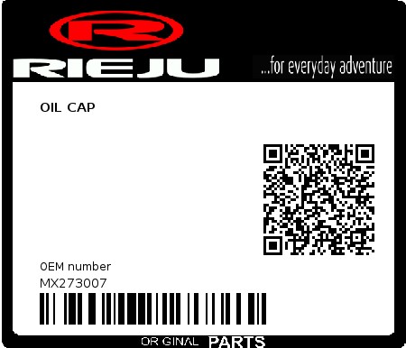 Product image: Rieju - MX273007 - OIL CAP 