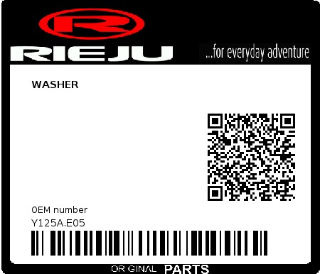 Product image: Rieju - Y125A.E05 - WASHER  0