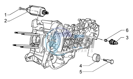 Electric starter-damper pulley