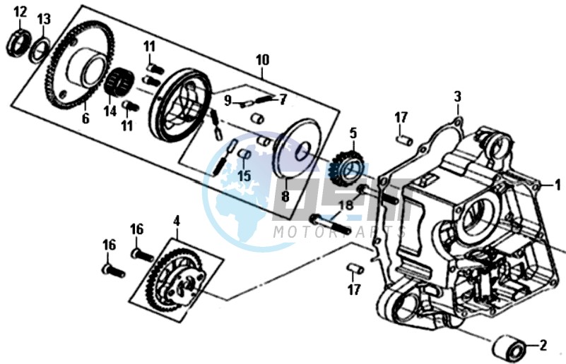 CRANKCASE RIGHT / OILPUMP