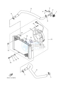 YFM700FWB KODIAK 700 (B165) drawing RADIATOR & HOSE