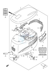 DF 300 drawing Engine Cover