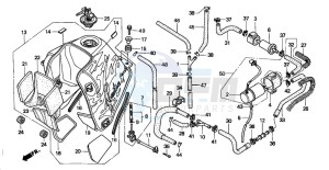 XRV750 AFRICA TWIN drawing FUEL TANK/FUEL PUMP