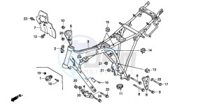 CB250 NIGHTHAWK drawing FRAME BODY