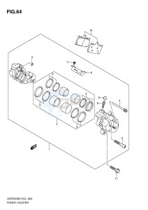 GSF650 (E2) Bandit drawing FRONT CALIPER